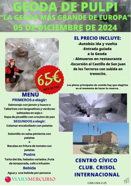 Excursion 5 Dec 2024 Geoda de Pupi