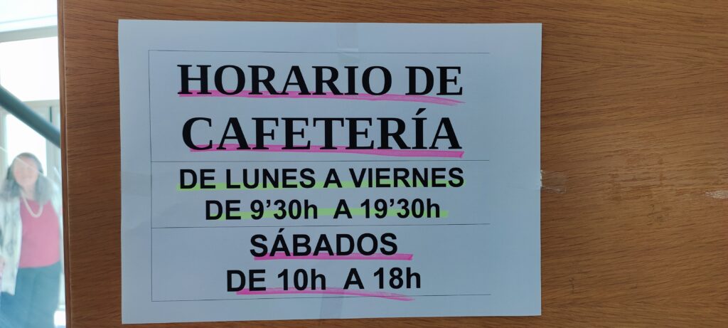 Horario cafeteria